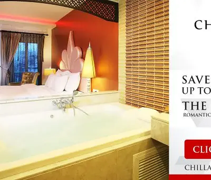 Deluxe room with private whirlpool bathtub